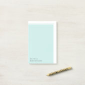 Einfaches elegantes Minimalistisches Aqua-Farbbloc Post-it Klebezettel (Auf Schreibtisch)