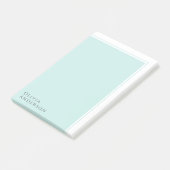 Einfaches elegantes Minimalistisches Aqua-Farbbloc Post-it Klebezettel (angewinkelt)