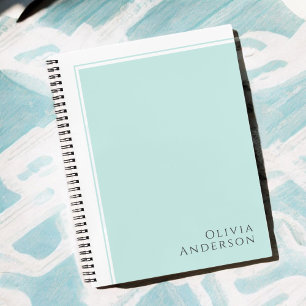 Einfaches Elegantes Minimalistisches Aqua-Farbfeld Notizblock