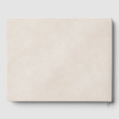 Einfaches elegantes Minimalistisches Beige Wedding Gästebuch (Rückseite)