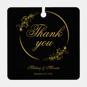 Einfaches Elegantes Minimalistisches Danke Ornament Aus Metall
