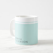 Einfaches elegantes Minimalistisches Farbblock mit Kaffeetasse (Vorderseite Links)