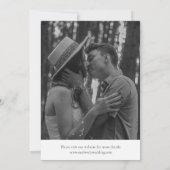 Einfaches elegantes Minimalistisches Foto Moderne Save The Date (Rückseite)