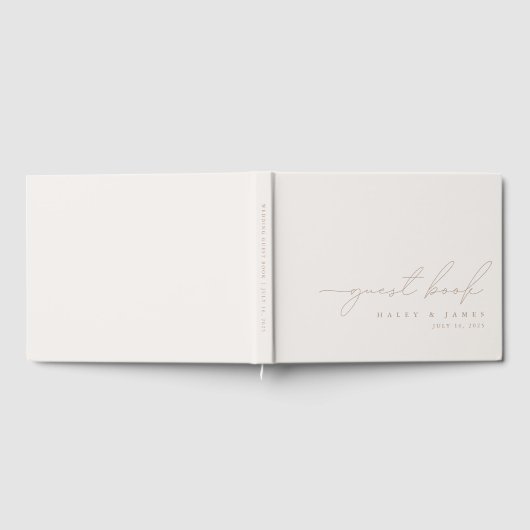 Einfaches elegantes Minimalistisches Gästebuch von (Voll)