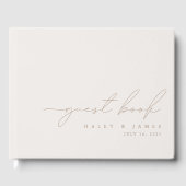 Einfaches elegantes Minimalistisches Gästebuch von (Vorderseite)