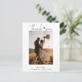 Einfaches elegantes Minimalistisches Hochzeitsszen Postkarte (Stehend Vorderseite)