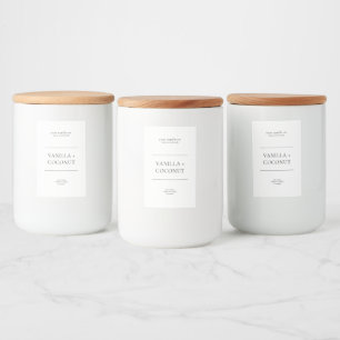 Einfaches elegantes Minimalistisches Kerzensiegel Lebensmitteletikett
