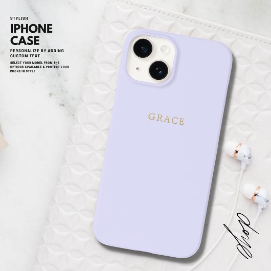 Einfaches elegantes Minimalistisches Lilac-Goldnam Case-Mate iPhone Hülle