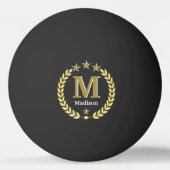 Einfaches elegantes Minimalistisches Monogramm Tischtennisball (Vorderseite)