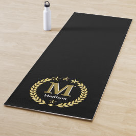 Einfaches elegantes Minimalistisches Monogramm Yogamatte