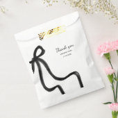 Einfaches elegantes Minimalistisches Schwarzes Wei Geschenktütchen (Versiegelt)