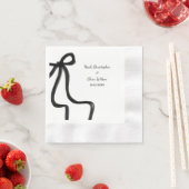 Einfaches elegantes Minimalistisches Schwarzes Wei Serviette (Beispiel)