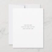 Einfaches elegantes, modernes Black Script-Foto We Dankeskarte (Rückseite)