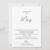 Einfaches Elegantes Modernes Brautparty Einladung (Vorderseite)