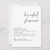 Einfaches Elegantes Modernes Brautparty Einladung (Vorderseite)