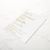 Einfaches Elegantes Modernes Brautparty Folieneinladung (Gedreht)