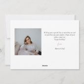 Einfaches Elegantes Modernes Foto Feiertagskarte (Rückseite)