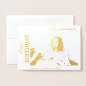 Einfaches Elegantes Modernes Foto Folienkarte (Vorderseite mit Umschlag)