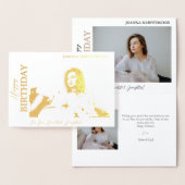 Einfaches Elegantes Modernes Foto Folienkarte (Anzeige)