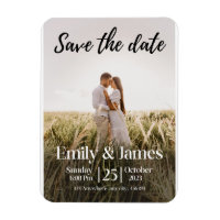 Einfaches elegantes modernes Foto Hochzeit rettet