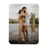 Einfaches elegantes modernes Foto Hochzeit rettet  Magnet (Vertikal)