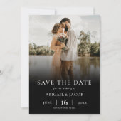 Einfaches elegantes modernes Foto Hochzeit rettet Save The Date (Vorderseite)