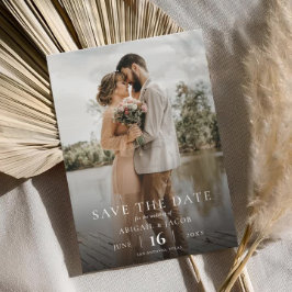 Einfaches elegantes modernes Foto Hochzeit rettet  Save The Date