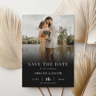 Einfaches elegantes modernes Foto Hochzeit rettet  Save The Date