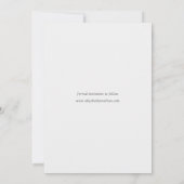 Einfaches elegantes modernes Foto Hochzeit rettet Save The Date (Rückseite)