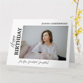 Einfaches Elegantes Modernes Foto Karte (Gelbe Blume)