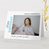 Einfaches Elegantes Modernes Foto Karte (Gelbe Blume)