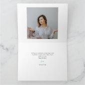 Einfaches Elegantes Modernes Foto Karte (Innenseite)
