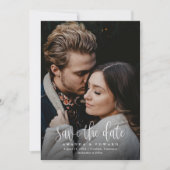 Einfaches elegantes modernes Foto Save The Date (Vorderseite)