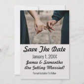Einfaches elegantes modernes Foto Save The Date (Vorderseite)