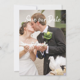 Einfaches elegantes modernes Foto Save the Date