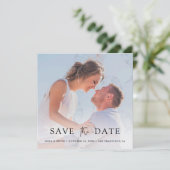 Einfaches Elegantes Modernes Foto Save The Date (Stehend Vorderseite)
