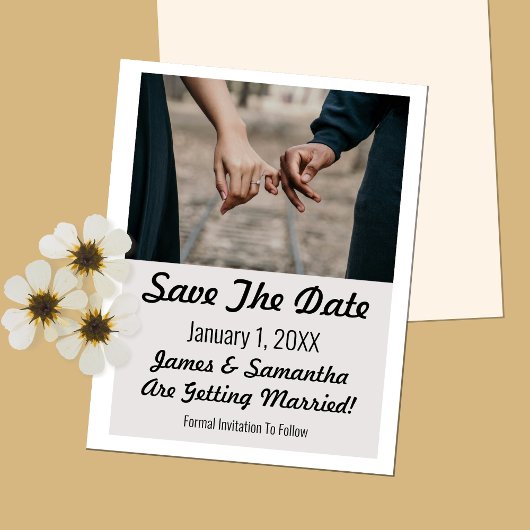 Einfaches elegantes modernes Foto Save The Date