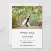 Einfaches Elegantes Modernes Foto Save the Date (Rückseite)