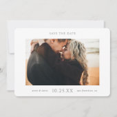 Einfaches elegantes modernes Foto Save the Date ei (Vorderseite)