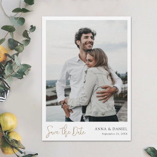 Einfaches elegantes, modernes Foto Save the Date Einladung
