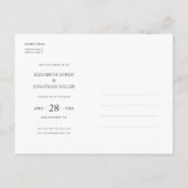 Einfaches Elegantes Modernes Foto Save the Date Einladungspostkarte (Rückseite)