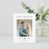 Einfaches Elegantes Modernes Foto Save the Date Einladungspostkarte (Stehend Vorderseite)