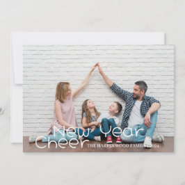 Einfaches Elegantes Modernes Happy New Year One Fo Feiertagskarte