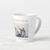 Einfaches Elegantes Modernes Happy New Year One Fo Milchtasse (Rechte Ecke)