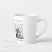 Einfaches Elegantes Modernes Happy New Year One Fo Milchtasse (Rechts)