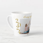 Einfaches Elegantes Modernes Happy New Year One Fo Milchtasse (Linke Ecke)