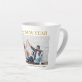 Einfaches Elegantes Modernes Happy New Year One Fo Milchtasse (Rechte Ecke)