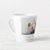 Einfaches Elegantes Modernes Happy New Year One Fo Milchtasse (Linke Ecke)