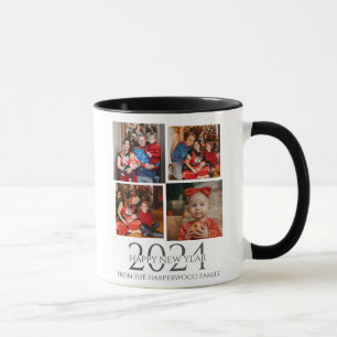 Einfaches Elegantes Modernes Happy New Year Vier F Tasse