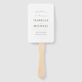 Einfaches elegantes, modernes Hochzeitsprogramm Fächer (Vorderseite)